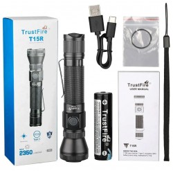 Linterna Trustfire T15R led XHP de 2350LM carga USB tipo C