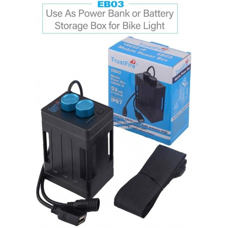 Porta Baterías 6x18650 Cables USB EB03