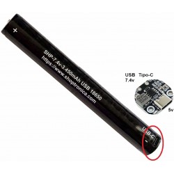 Batería de Litio USB tipo C, 7.4v 3450mA.