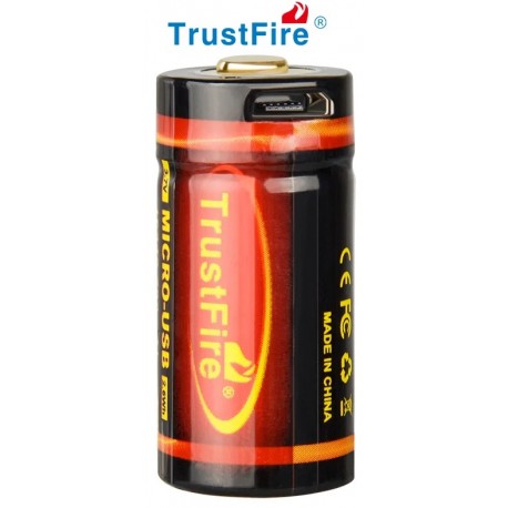 Baterías de Litio 16340 USB 700mah Trustfire