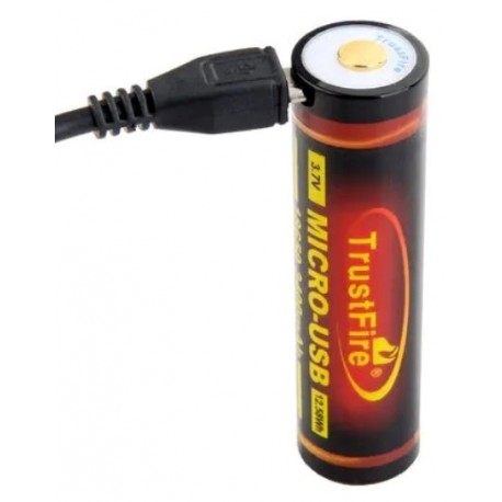 Baterías de Litio 18650 USB Trustfire 3400mA Recargable