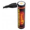 Baterías de Litio 18650 USB Trustfire 3400mA Recargable