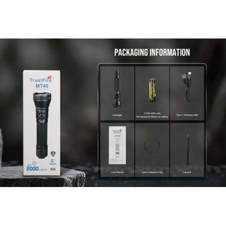 Mini Linterna Led Trustfire MT40 2000 Lúmenes